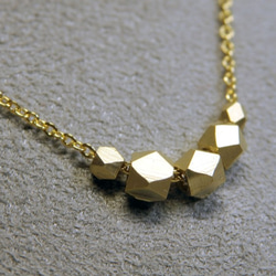 Brass cut beads necklace ＊マット＊ 2枚目の画像