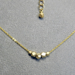Brass cut beads necklace ＊マット＊ 4枚目の画像