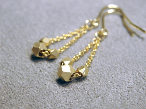 Brass cut beads pierce ＊マット＊ 2枚目の画像