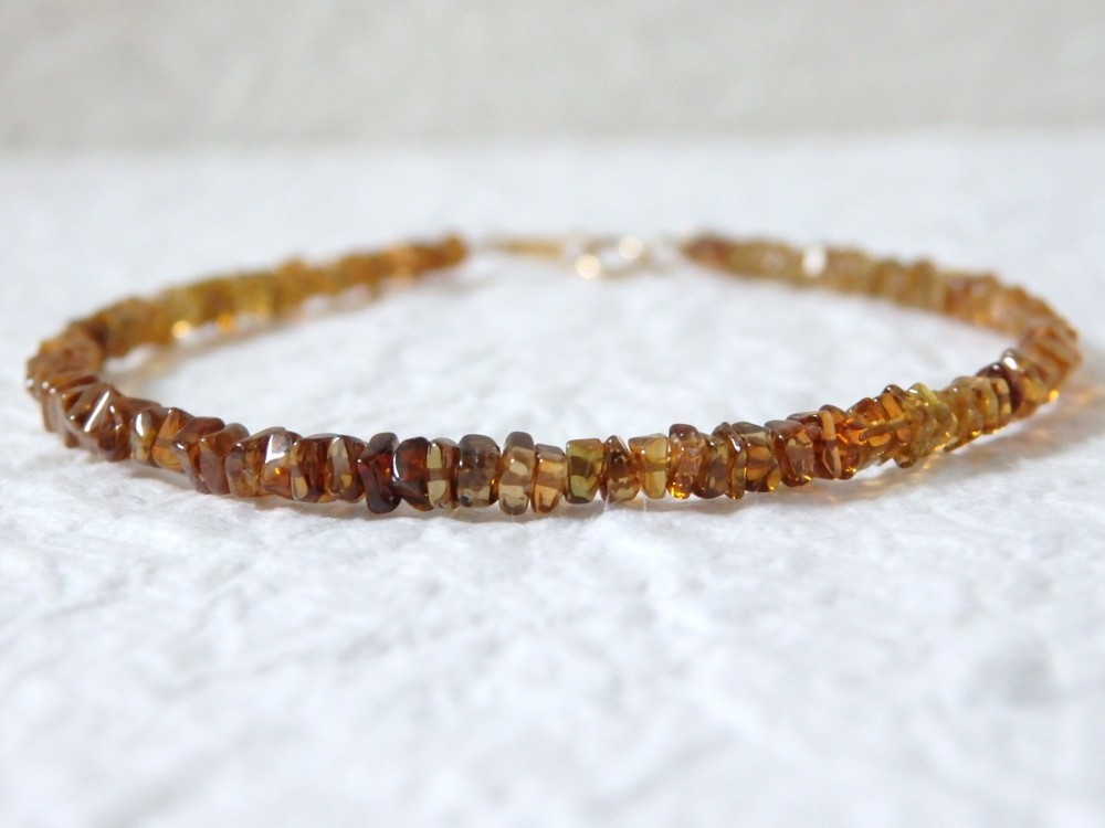 K14GFトルマリンのグラデーションブレスレット