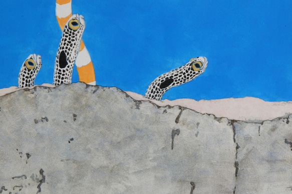砂の深さについて(チンアナゴとニシキアナゴ) 絵画 Kosuke