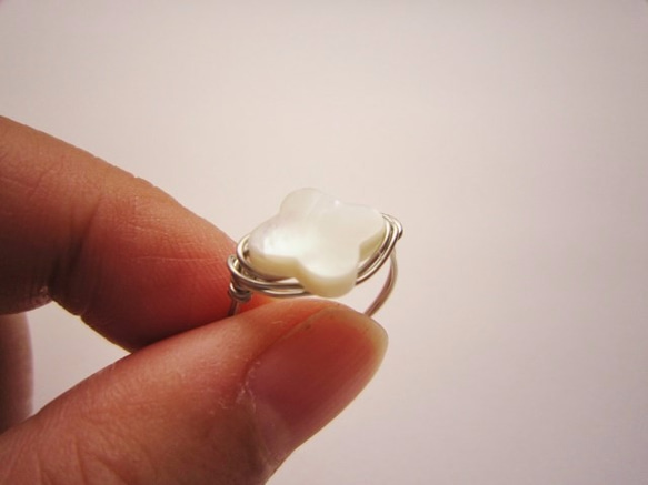 White　Flour　Wire　Ring 4枚目の画像