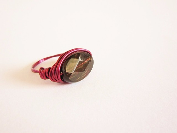 スモーキー　クォーツ　Wire　Ring　2 1枚目の画像