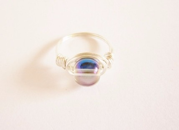 Blueオーラ　Wire　Ring 1枚目の画像