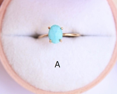 スリーピングビューティー ターコイズ Ring 14KGF or K18 指輪