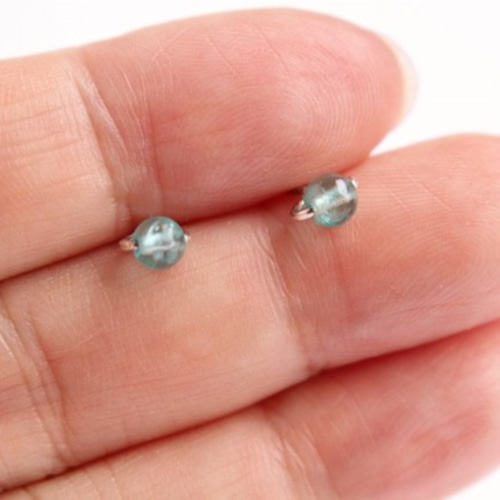 アパタイト Yピアス Silver／14KGF／K10／K18 ピアス（スタッド・一粒 