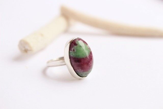 選べる！ルビーインゾイサイト　Silver　Ring