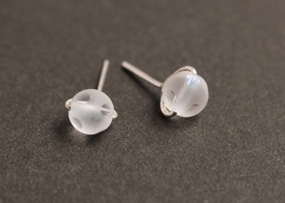 水玉水晶 Yピアス Silver／14KGF／K10／K18 ピアス（スタッド