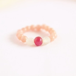 宝石質　ルビー　Simple　Ring　(桜) 1枚目の画像