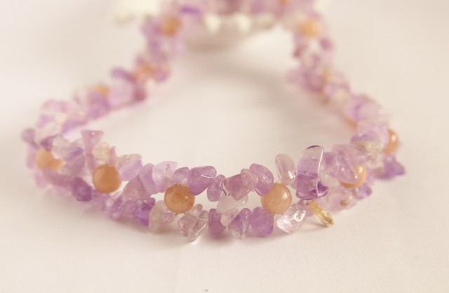 ラベンダーアメジスト　Flour　ネックレス