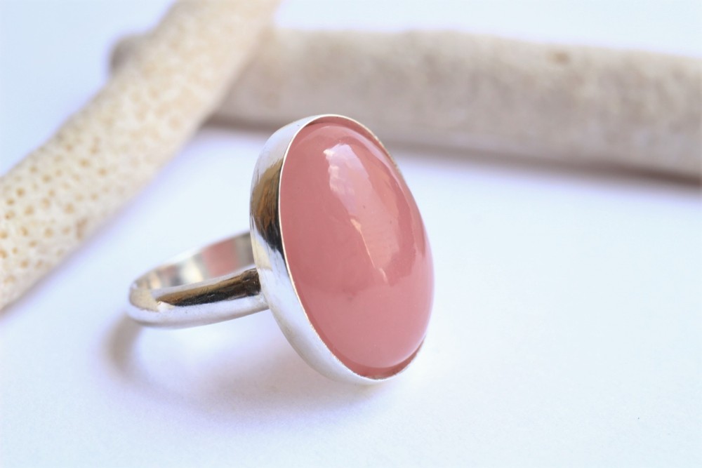春色♡ グァバクォーツ　Silver　Ring