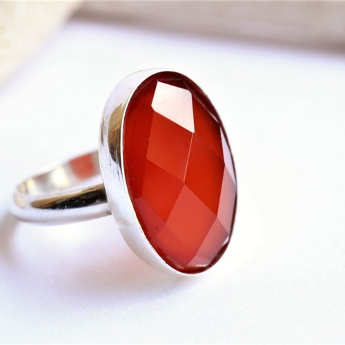 カーネリアンの指輪 カーネリアン Silver Ring 2 指輪・リング Rainbow Stone 通販
