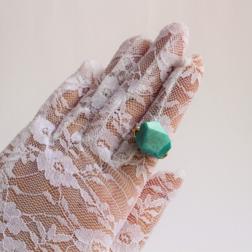 ごろっとアマゾナイト Wire Ring 指輪・リング Rainbow Stone 通販