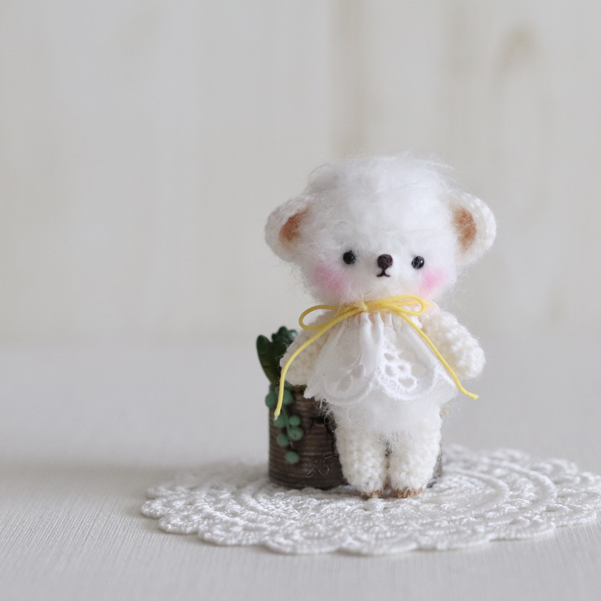 ミニミニあみぐるみ　おさるさんとしろくまさん かぎ針編み】 おさるさんのあみぐるみ 編み方1/3 How to crochet