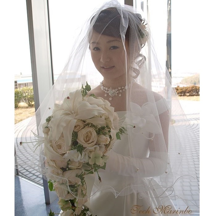 ウェディングベール【メロウ＆パール】ロングベール 3メートル
