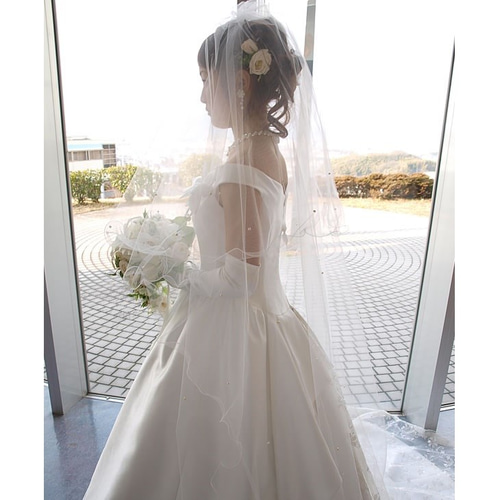 ウェディングベール ワイドロング てくまりんぼ （ウェディングベール  