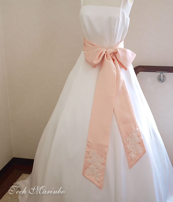 サッシュベルト【スイートパステル シャーベットオレンジ】