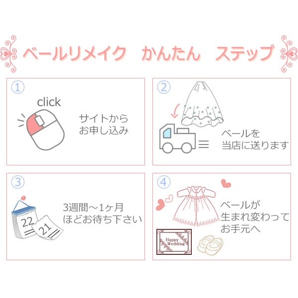 ベールリメイク【セレモニーベビードレス2点セット】シルクドレス