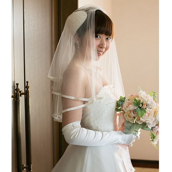 ウエディングベール ショートベール【リリア】結婚式 4枚目の画像