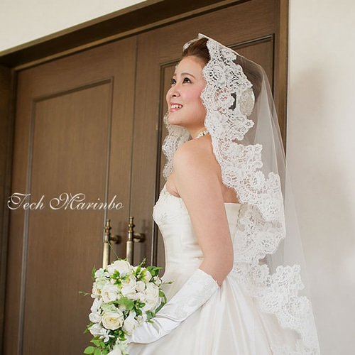 ウェディングベール ワイドロング てくまりんぼ （ウェディングベール  