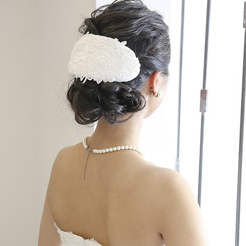 ボンネ【カミーユ】結婚式 披露宴 パーティー ヘッドドレス 