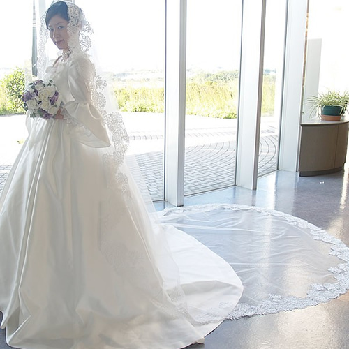 マリアベール ロング丈【レオノア】 ヘッドドレス（ウェディング