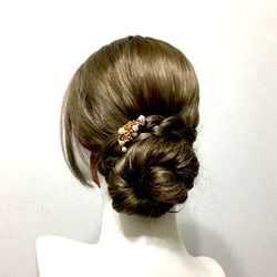 【若桑】【花言花語】櫻花。天然珍珠髮簪。西洋古董風髮簪。 第2張的照片