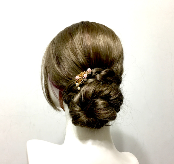 【若桑】【花言花語】櫻花。天然珍珠髮簪。西洋古董風髮簪。 第2張的照片