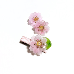 【若桑】八重櫻。櫻花小髮夾。Creema 溫柔女人節，花樣女子手作禮物 第4張的照片