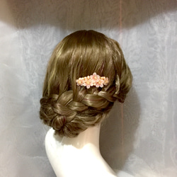 【若桑】柔美山之櫻。粉粉櫻花髮飾/髮夾/彈簧髮夾。 第3張的照片