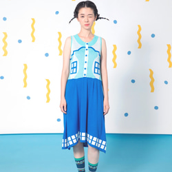 VACATION HOUSE Button Up Dress (Ice Blue) 1枚目の画像