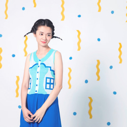 VACATION HOUSE Button Up Dress (Ice Blue) 3枚目の画像