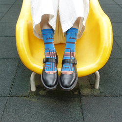 Parkhaus Blue Unisex Crew Socks 2枚目の画像