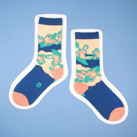 Mudpots Navy Sheer Socks / Transparent Socks 6枚目の画像