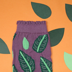 雙線竹芋 尼龍中筒襪 - 襪子 - 藕紫 第2張的照片