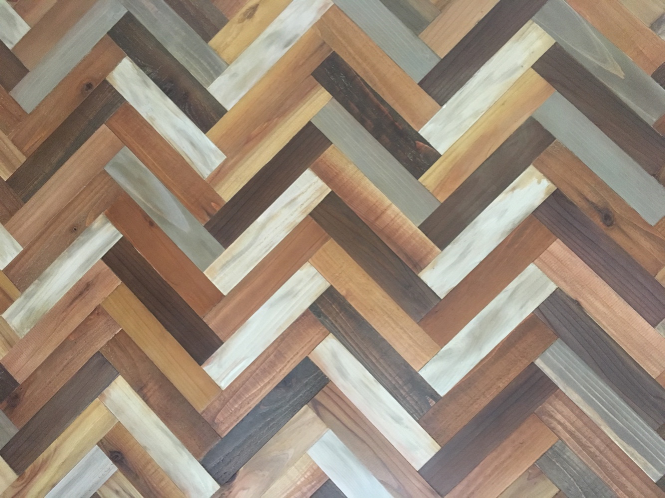 ヘリンボーン　ダイニングテーブル　古材