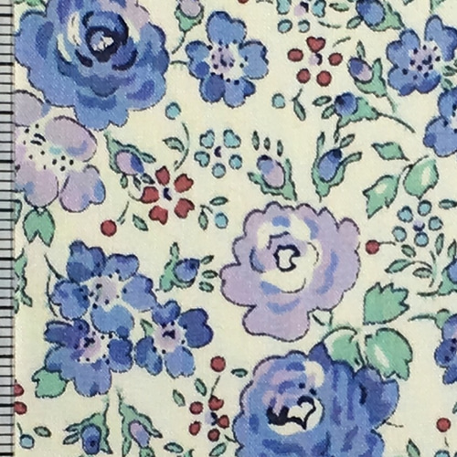 生地見本　フェリシテ 生地見本◇フェリシテ縮小柄（ブルー） felicite -blue 生地 nico*cute