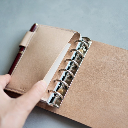 enko” ミニ6 システム手帳カバー ヌメ革 Mini 6 Planner Cover 手帳