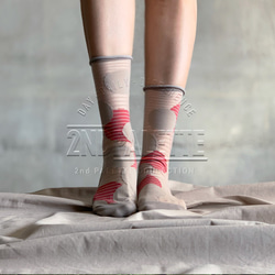 ＜pink_tumtum＞ピンク＿ツムツム、シースルーソックス…靴下 1枚目の画像