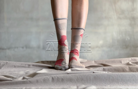 ＜pink_tumtum＞ピンク＿ツムツム、シースルーソックス…靴下 1枚目の画像