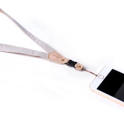 携帯ストラップネック調節可能 - ウールブラウン 5枚目の画像