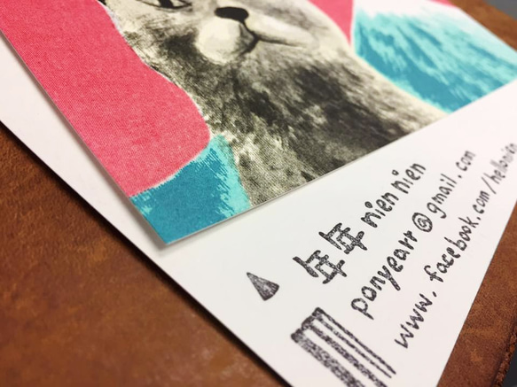 貓與富士山－孔版印刷明信片 第4張的照片