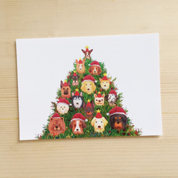 狗狗聖誕樹－明信片 第1張的照片