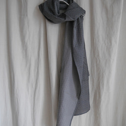 深灰雙色雙層綿紗布圍巾 長230公分 不分季節男女可用 現貨1 第3張的照片