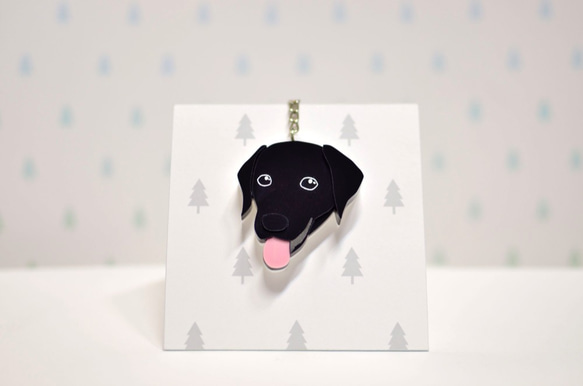 拉布拉多犬(黑)-鑰匙圈-壓克力 第1張的照片