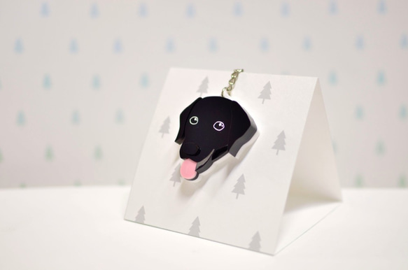 拉布拉多犬(黑)-鑰匙圈-壓克力 第2張的照片