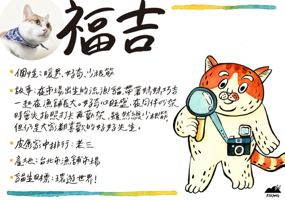 廢貓防水大貼紙 / 扁東福吉 第4張的照片