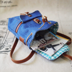 1PinFun Handmade BJD Bags 寶藍後背包 第2張的照片