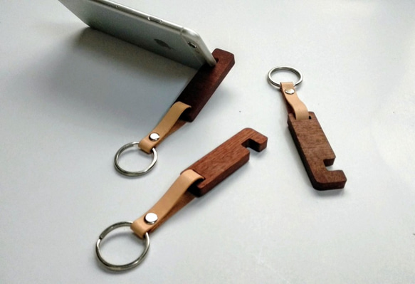 纖維革製所-原木皮革鑰匙圈 第3張的照片