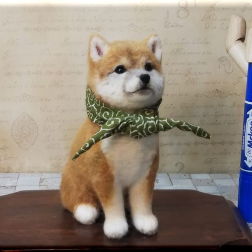 羊毛フェルト　　柴犬(子犬) 羊毛フェルト 柴犬